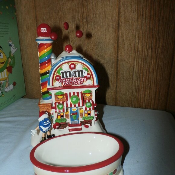 VTG Dept 56 M&M's Chocolate Candy Factory Lighted House w/Dish **New w/ Box - Picture 8 of 15